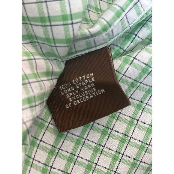 Tailorbyrd Men's 2XL Green Check Long Sleeve Button-Down Shirt Casual - Picture 5 of 7